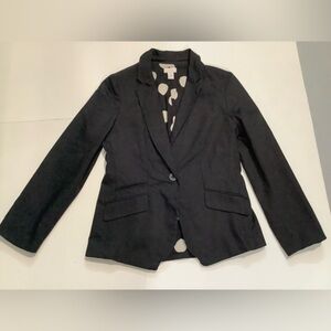 Chicos Blazer Women's Size 0 Black City Chic One Button Coat